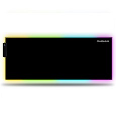 컴썸 RGB LED 게이밍 마우스 장패드, 혼합 색상, 1개