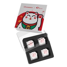 Akko 몬스긱 아티산키캡 고양이발 젤리 포인트 발바닥 놀이 실리콘 냥발 4개입