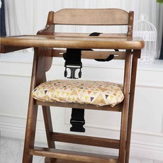 아기식탁의자커버 초간편 원목 아기 유아 식탁 의자 덮개 리폼 시트 방석 방수 커버, 옐로우