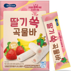 베베쿡 딸기 쏙 곡물바, 딸기맛, 40g, 2개