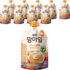 맘마밀 유아용 안심이유식 퓨레 오트밀과 사과프룬, 혼합맛(사과/프룬/오트밀), 100g, 10개
