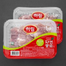 하림 자연실록 무항생제 인증 닭다리살 정육 (냉장), 350g, 2팩