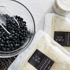 구월의아침 국산100%쪄서볶은 서리태콩물가루 검은콩가루 500g, 2팩
